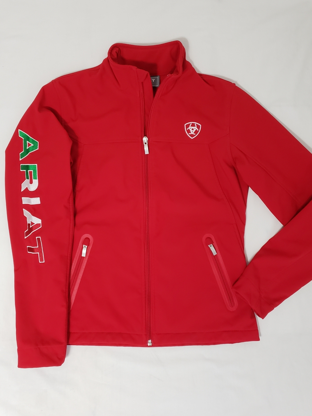 Ariat AriatTEK Women’s Small Mexico Softshell Jacket Red Full Zip Equestrian
